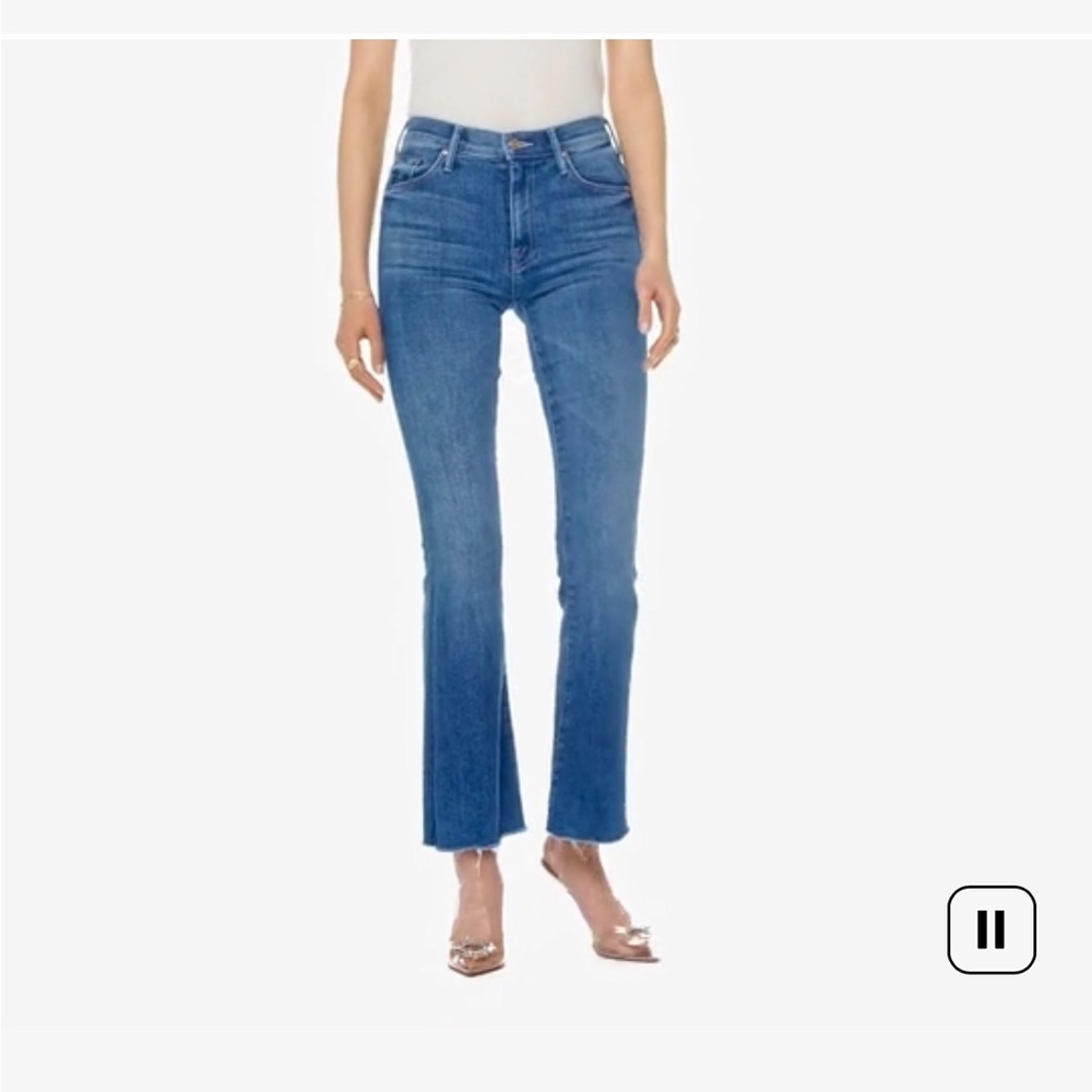 MOTHER NWT weekender fray jeans in a groovy kinda love wash size 30 ankle